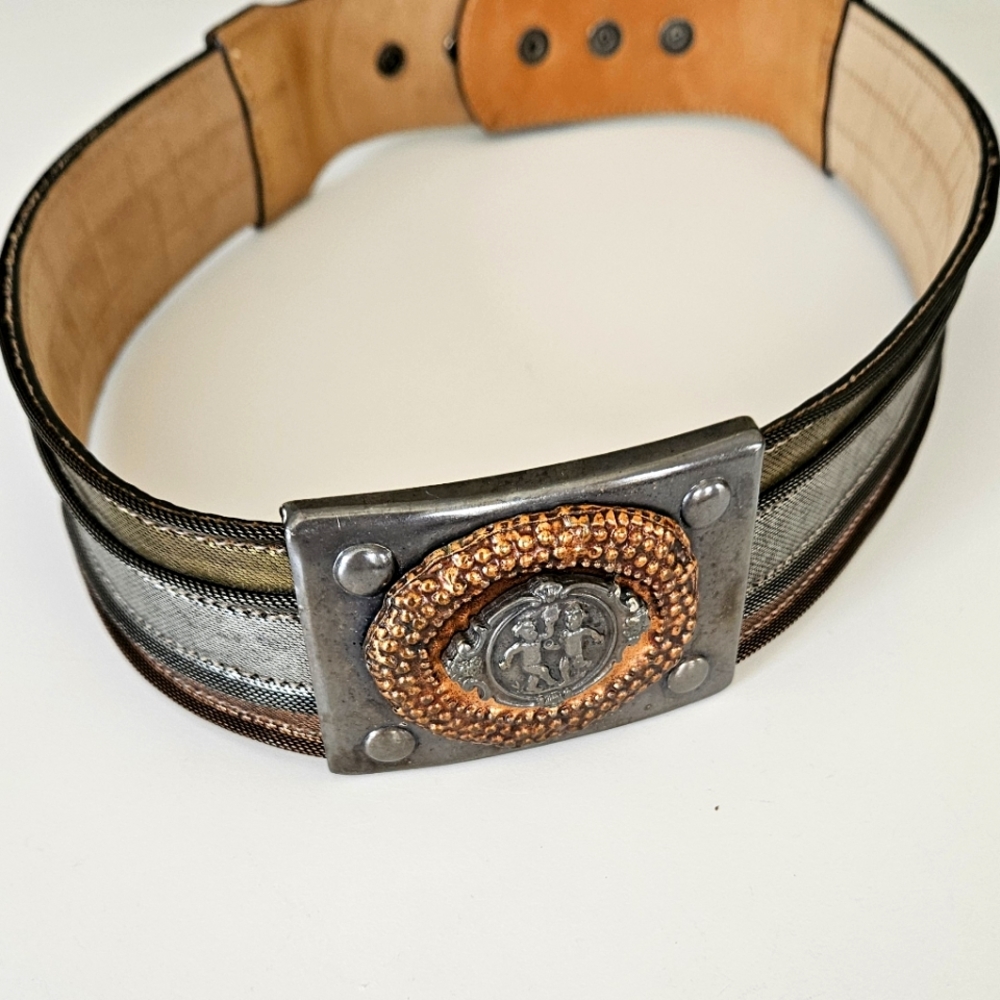 Vintage Streets Ahead Leather Belt